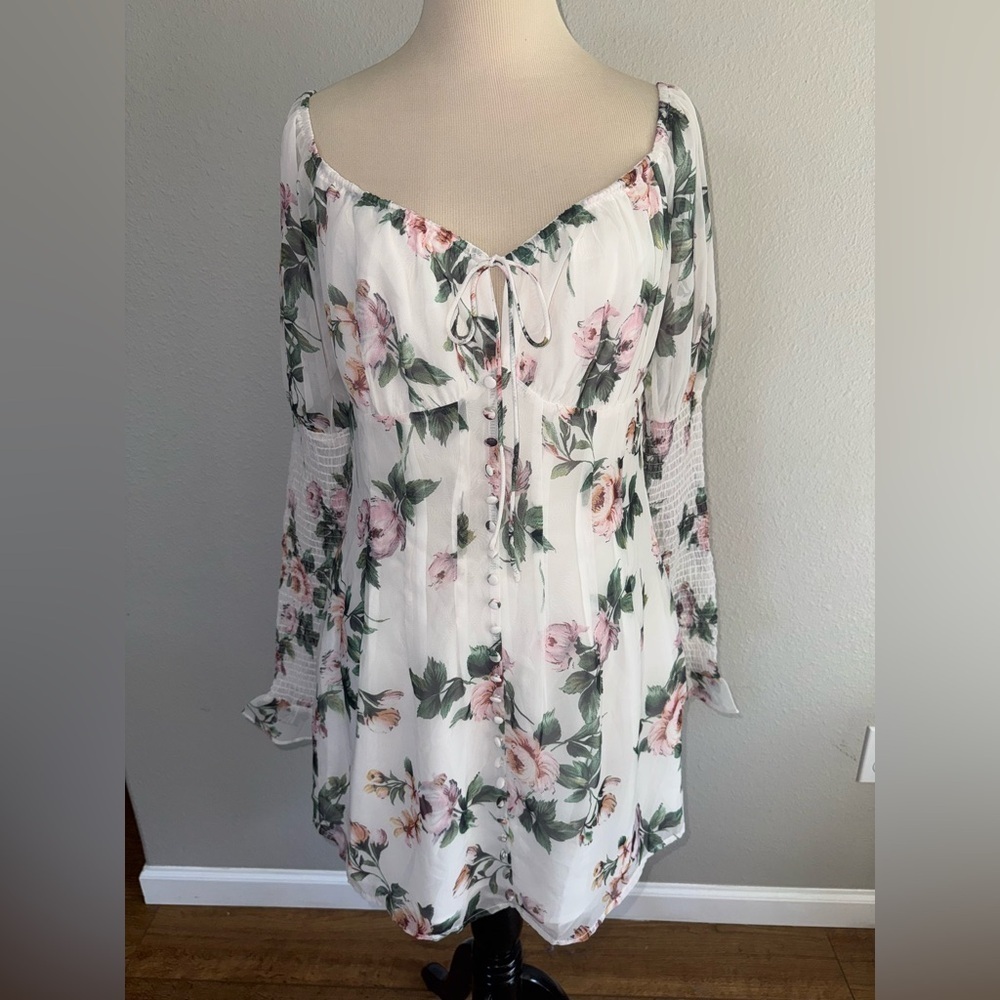 Sabo long sleeve Floral Elyse dress size large